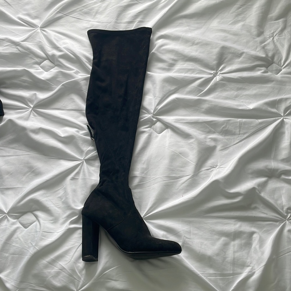 Steve Madden Black Suede Over the knee Boots
